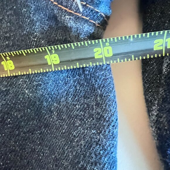 XOXO Womens Large Denim Jean Jacket Metal Buttons Front & Chest Pockets L Coat - Picture 6 of 7